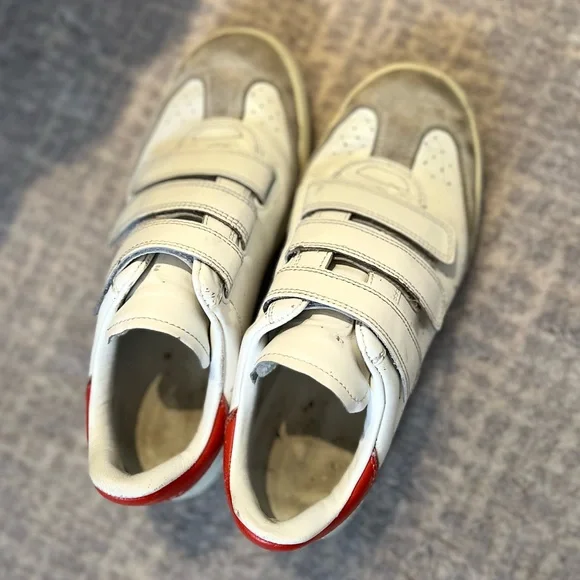 Isabel Marant Red and White Sneakers - Picture 2 of 5